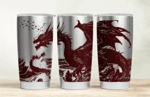 Insulated cup engraving